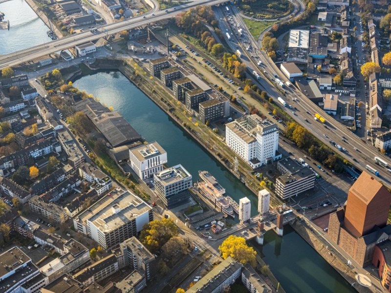 Duisburg: ARD filmt im Innenhafen.jpg