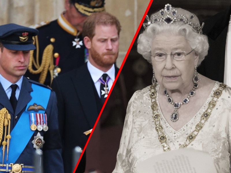 Prinz William Prinz Harry Queen Elizabeth II.