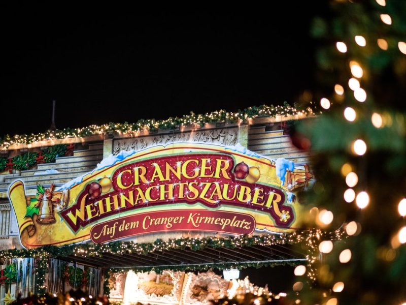 Cranger Weihnachtszauber Weihnachtsmarkt Eingang Schild