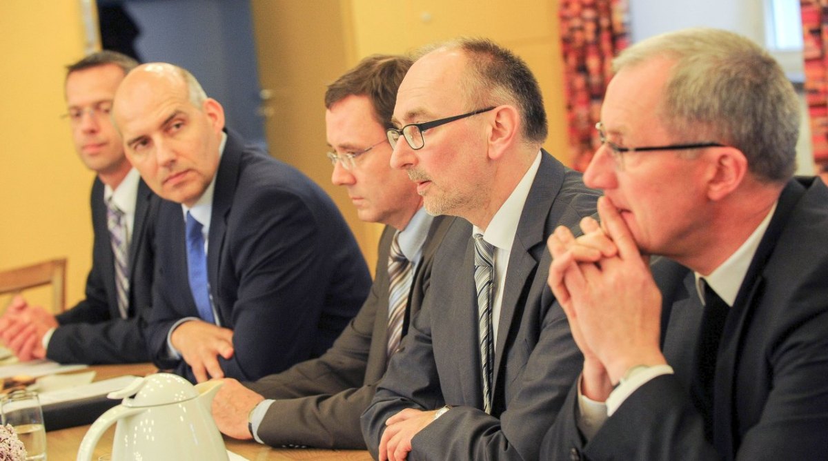 Peter Tappe, Prof. Dr. Eckhard Nagel, Paul Hüster, Prof. Dr. Gunther Lauven, Probst St. Ludgerus, Jürgen Schmidt.jpg