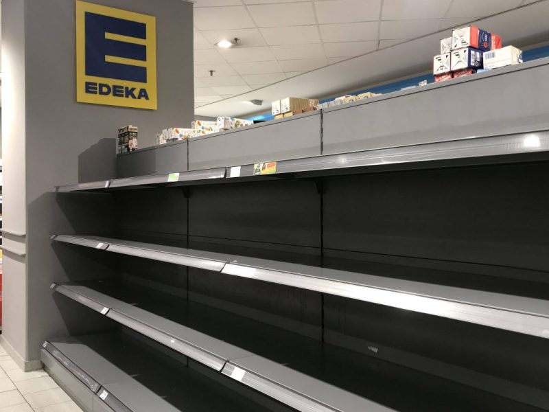 Edeka leere Regale