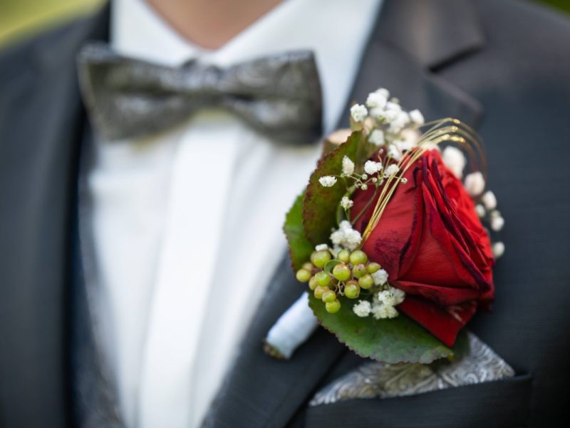 Hochzeit Bräutigam Ansteckrose