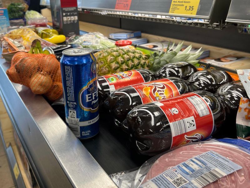 Aldi Penny Flaschen Kassenband