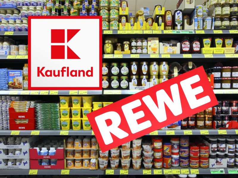 Kaufland und Rewe Honig-Regal