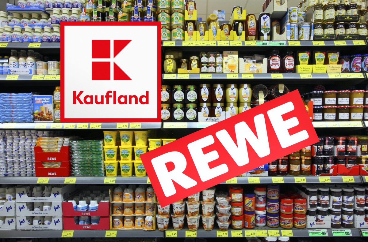 Kaufland und Rewe Honig-Regal