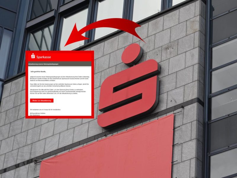 Sparkasse Phishing E-Mail