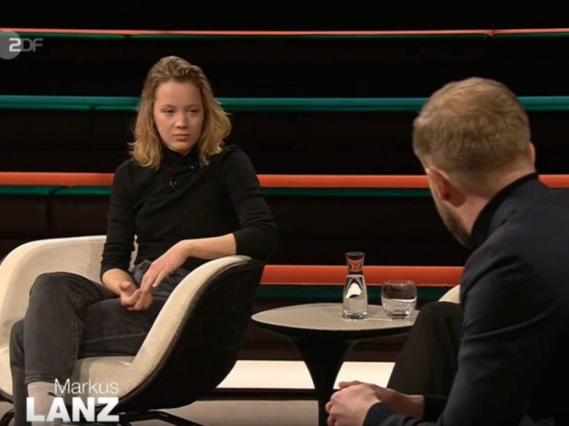 Klimaaktivstin Carla Reemtsma bei Markus Lanz