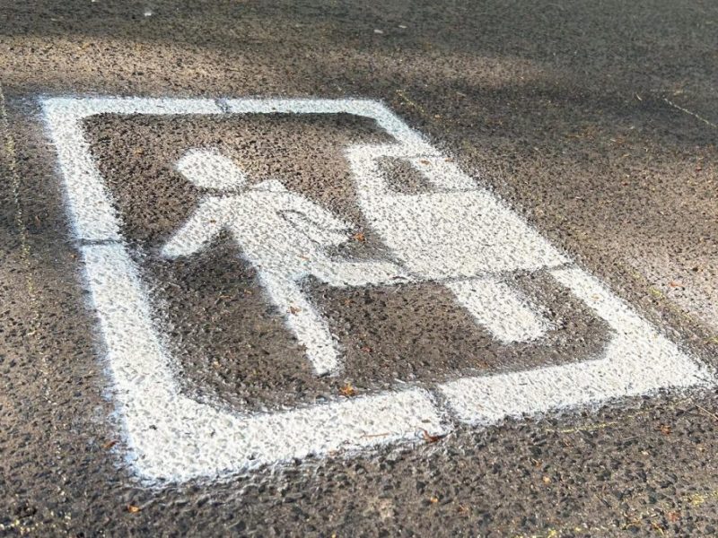 Bodenmarkierung in Bochum