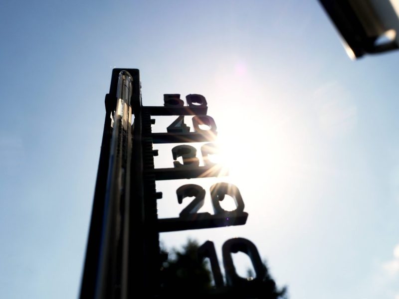 Wetter in NRW Temperaturanzeige Sonne