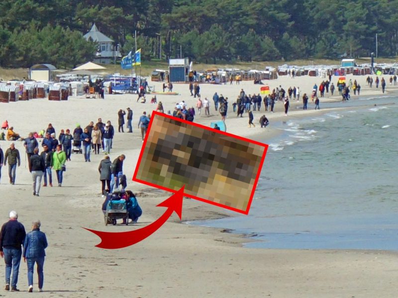 Beim Urlaub an der Ostsee macht auf Rügen ein Besucher einen gruseligen Fund.