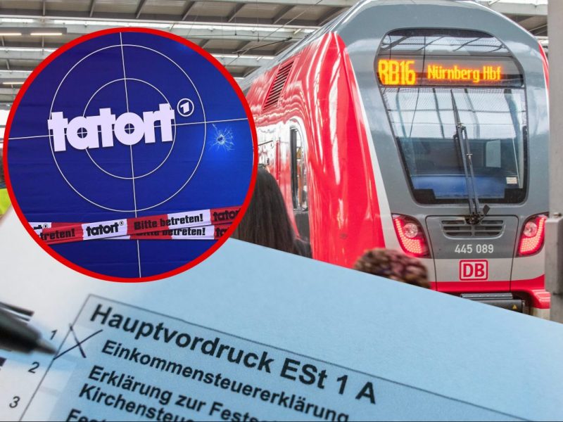 Deutsche Bahn Zug, Tatort Logo, Steuererklärung, Einkommenssteuererklärung