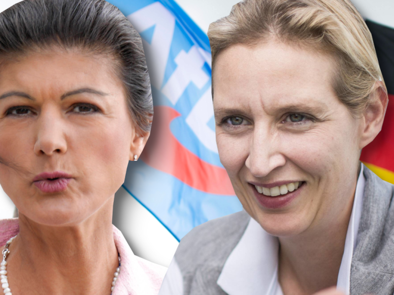 Populismus-Hoch: AfD und Wagenknecht.