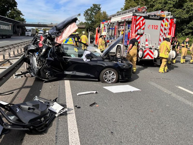 Unfall auf der A3 in Duisburg!