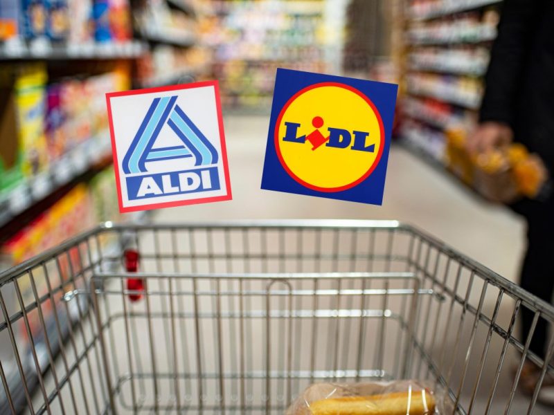 Aldi, Lidl Logo, Einkaufswagen