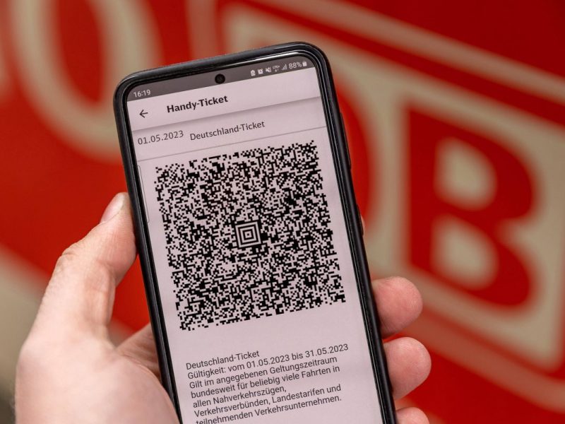 Deutsche Bahn App Ticket QR-Code