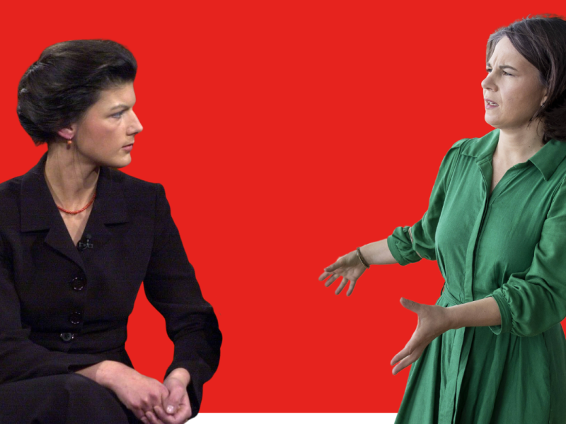 So schießt Sahra Wagenknecht gegen die Grünen.