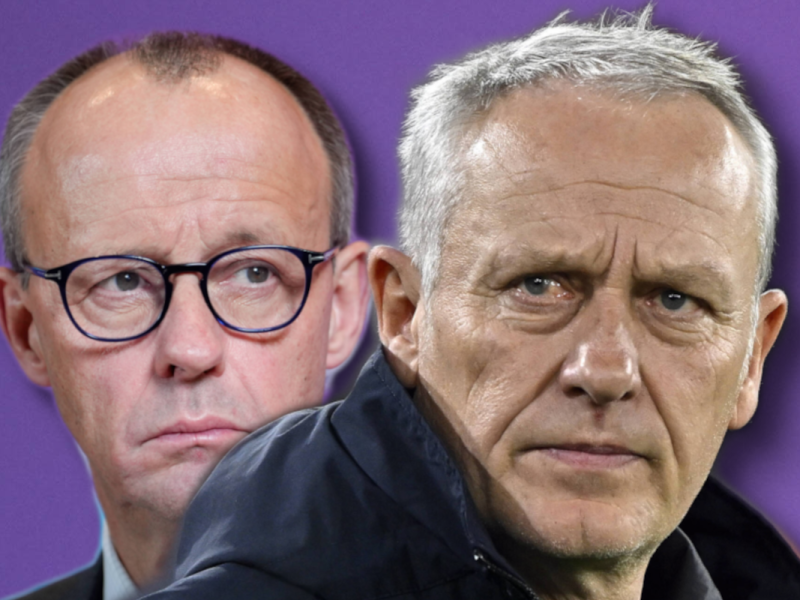 Fußballtrainer Streich geht CDU-Chef Merz an.