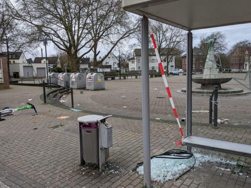 Verwüstungen in Essen nach Silvester