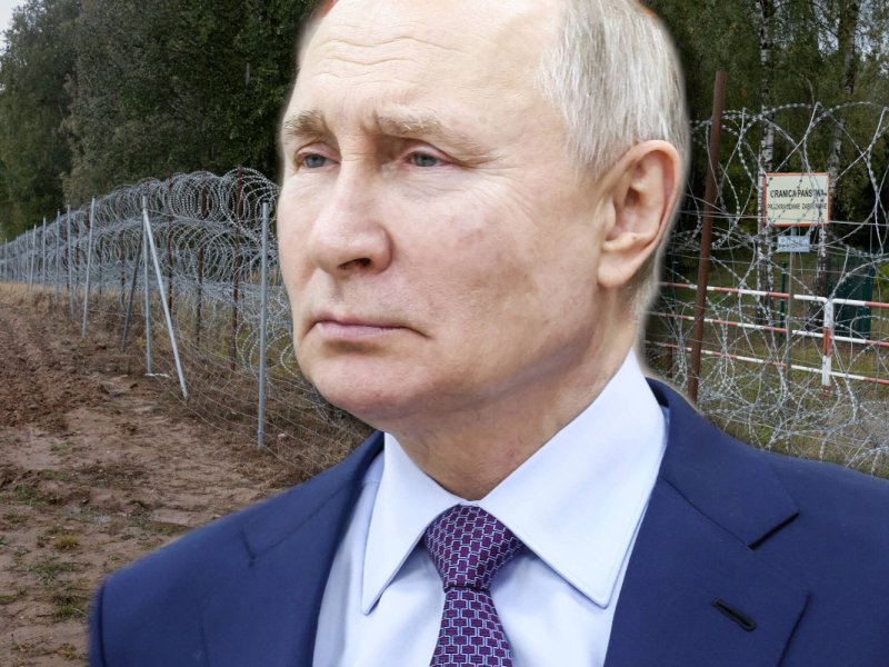 Grenze zwischen Russland und Polen - und Putin.