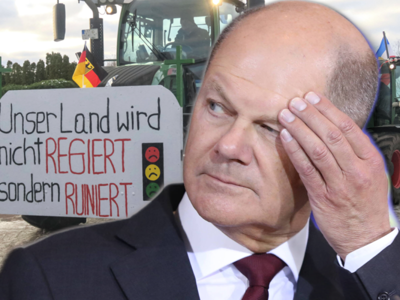 Bauern-Proteste eine Belastung für die SPD von Scholz.