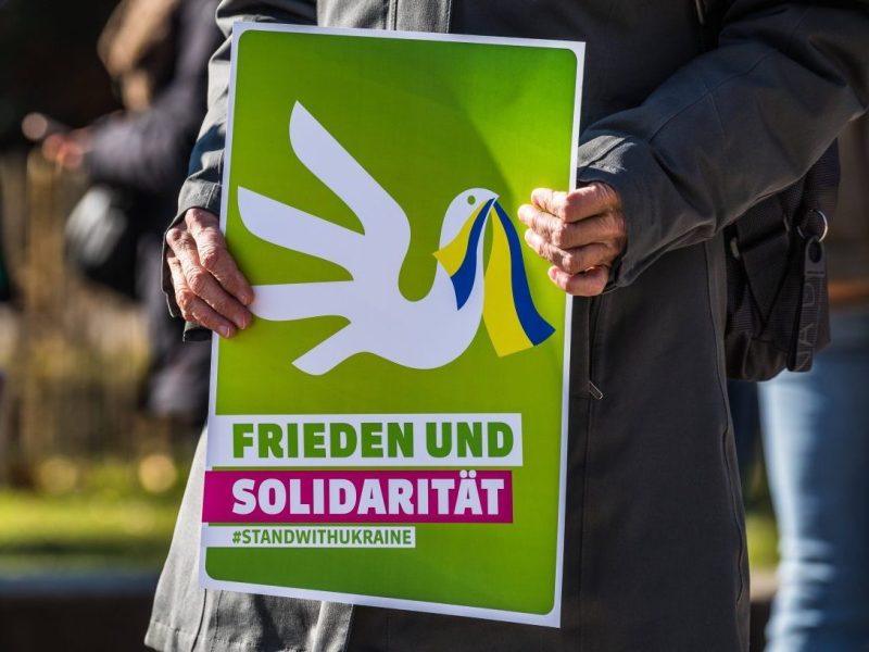 Stramm an der Seite der Ukraine: Die Grünen.