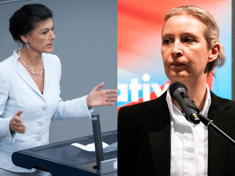Gibt es bald ein TV-Duell zwischen den AfD- und BSW-Chefinnen Weidel und Wagenknecht?