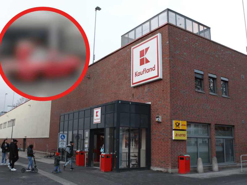 Ein dreister Sportwagen parkt 4 Behindertenparkplätze bei einem Kaufland zu (Symbolbild).