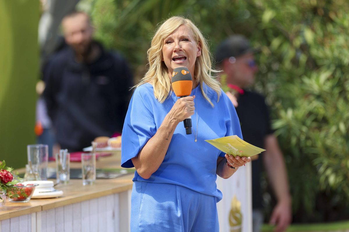 Andrea Kiewel moderiert den ZDF 