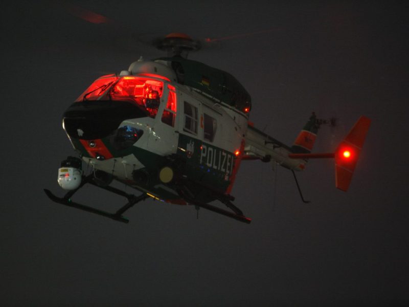 Polizeieinsatz in Dortmund mit Hubschrauber
