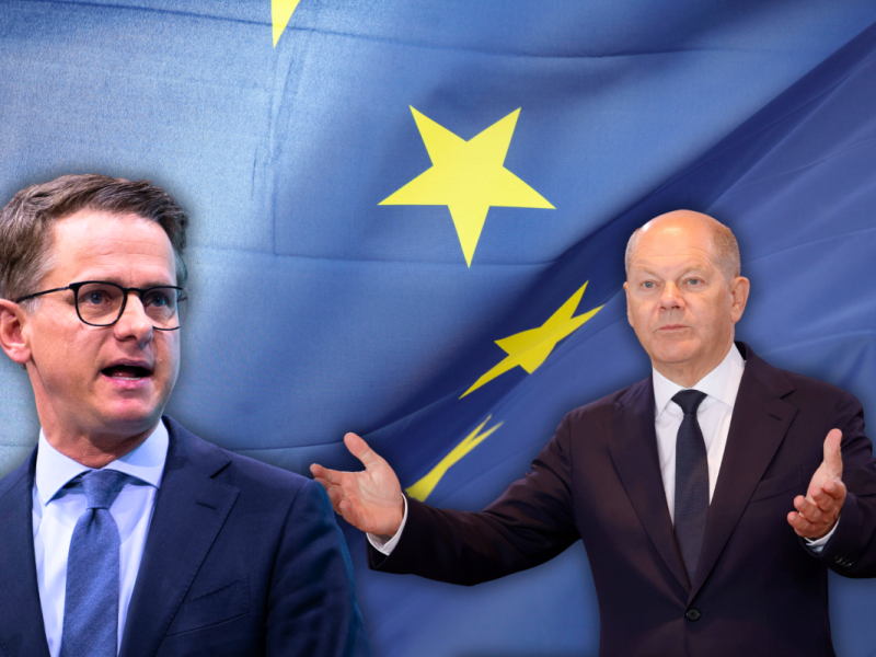 Nach der Prognose zur Europawahl fordert Linnemann von SPD-Kanzler Scholz die Vertrauensfrage