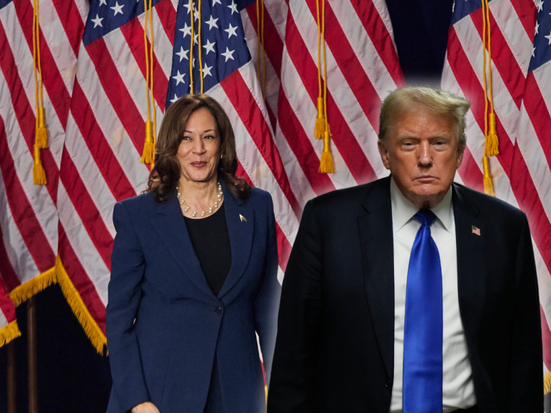 Harris überholt Trump in den Umfragen.