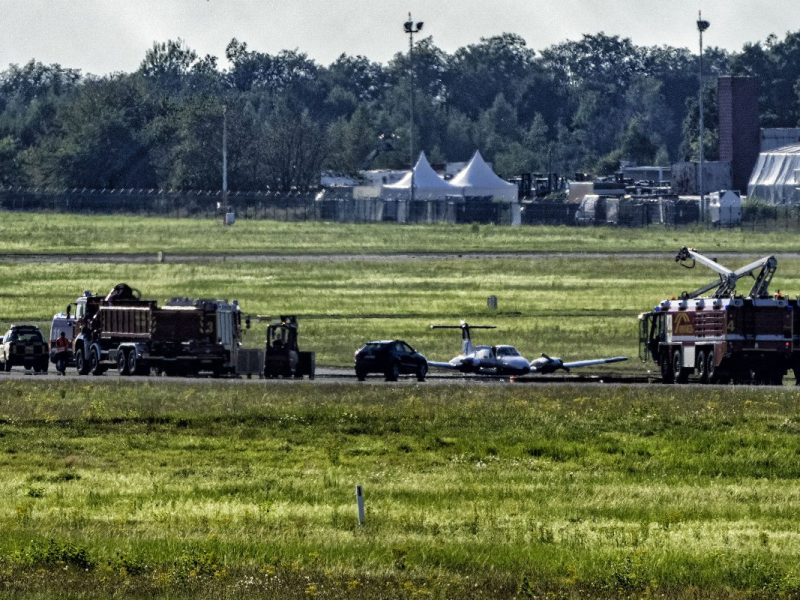 Am Flughafen Weeze kam es zu einer Bruchlandung!