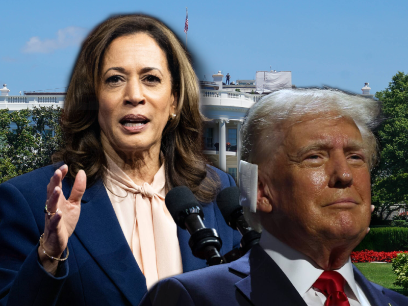 Kamala Harris zeigt sich offensive und warnt vor dem Republikaner.