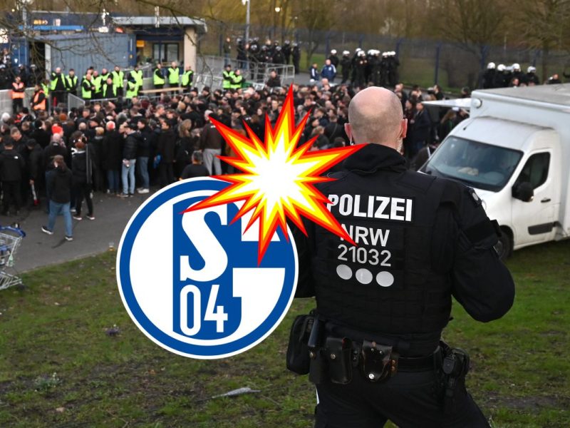 Wilde Szenen nach dem Testspiel von Schalke 04! Offenabr hat ein großer Polizeieinsatz das Freundschaftsspiel gegen NAC Breda überschattet.