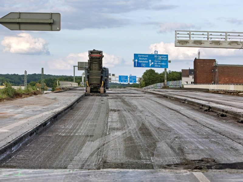 Bauarbeiten auf der Autobahn