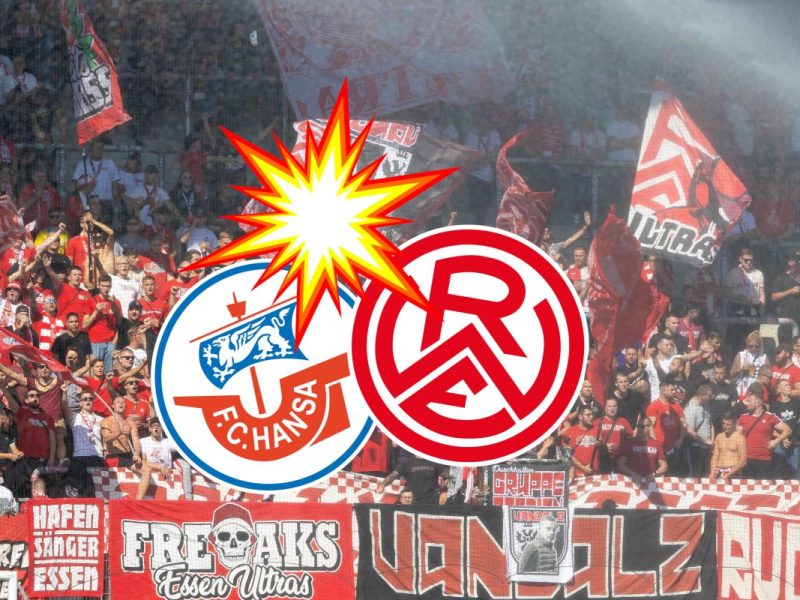 Auf dem Weg zum Auswärtsspiel nach Rostock sind die Fans von Rot-Weiß-Essen heftig von den Hansa-Anhängern attackiert worden.