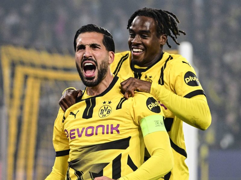 Der BVB brennt gegen Celtic ein Feuerwerk ab.