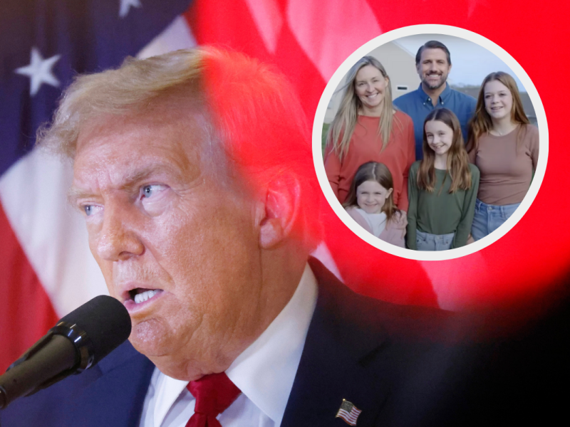 Trump-Parteifreund Derrick Anderson machte mit einer falschen Familie Wahlkampf.