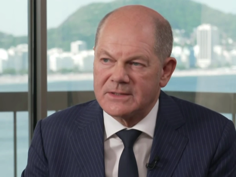 Kanzler Scholz im ZDF-Interviww.