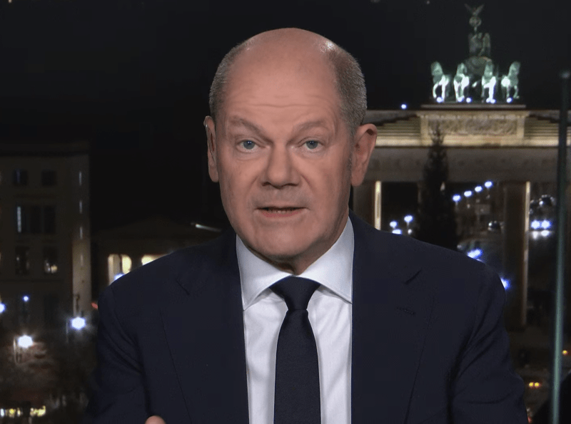 Kanzler Scholz im ZDF.