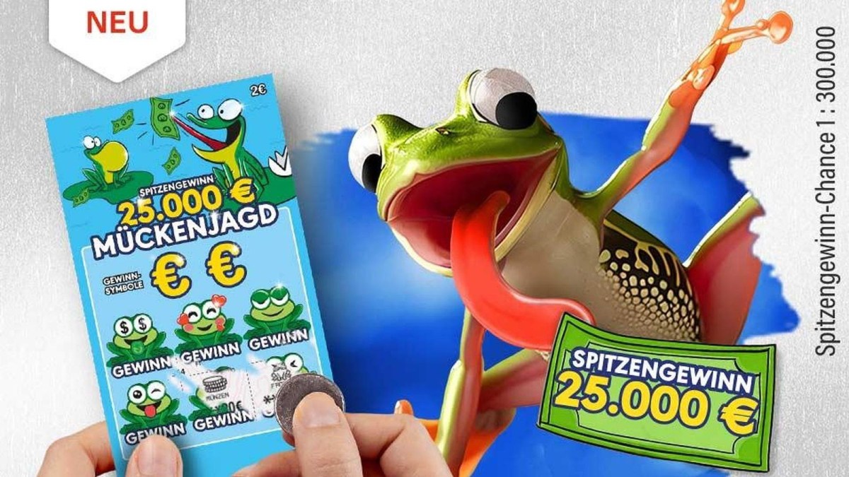 Das neue Rubbellos „Mückenjagd“ von WestLotto bietet einen Spitzengewinn in Höhe von 25.000 Euro.