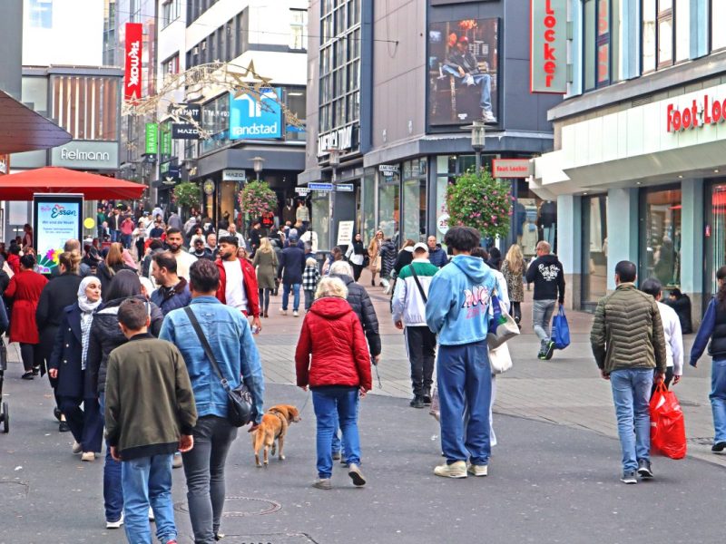 Die Innenstadt in Essen. Immer mehr Läden machen hier zu.