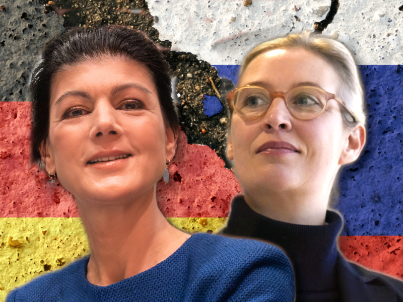 Beliebt in Moskau: Weidel und Wagenknecht